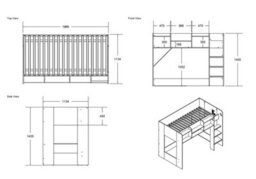 Flair Wizard Junior Highsleeper Storage Station - Grey - thumbnail 3