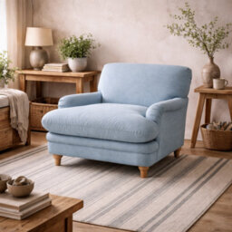 Wyld Haus Bambola Retro Duck Egg Chenille Armchair - thumbnail 1