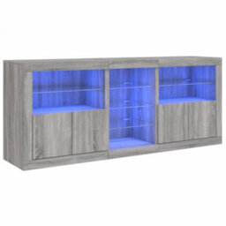Berkfield Sideboard With Led Lights Grey Sonoma 181.5X37X67 Cm - thumbnail 2