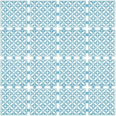 Shopnbits Non Slip Large Square Bath Mat For Bathroom & Bathtub, Large Shower Mat With Strong Suction Cups, Quick Drain Anti Slip - image 1