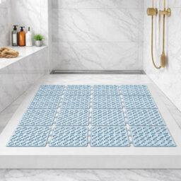 Shopnbits Non Slip Large Square Bath Mat For Bathroom & Bathtub, Large Shower Mat With Strong Suction Cups, Quick Drain Anti Slip - thumbnail 5