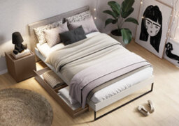 Arte Elegant Cashmere & Truffle Divan Bed H880mm W1490mm L2050mm - Eu Small Double With Storage Drawer - thumbnail 4