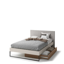 Arte Elegant Cashmere & Truffle Divan Bed H880mm W1490mm L2050mm - Eu Small Double With Storage Drawer - thumbnail 3