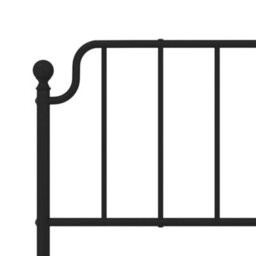 Berkfield Metal Bed Frame Without Mattress With Headboard Black 193X203Cm - thumbnail 8