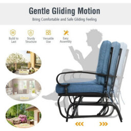 Outdoor Glider Bench Swing Glider Chair - thumbnail 4