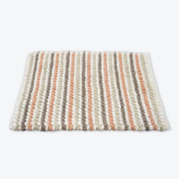 Allure Bath Fashions Striped Chunky Bobble Bath Mat - Blush Pink - thumbnail 1