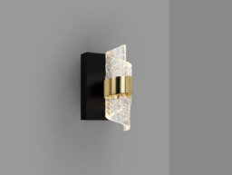 Luminosa Lighting Luminosa Iliada Integrated Led Wall Lamp Black, Gold 3000K - Uk Stock - thumbnail 3