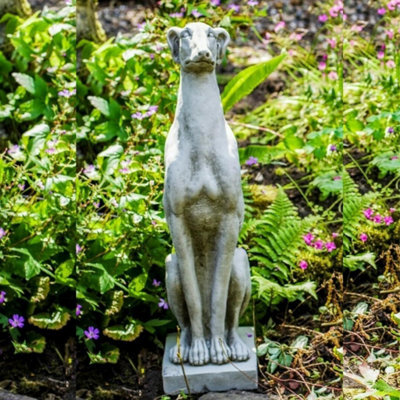 Single Whippet Dog Statue Garden Ornament Animal Statue - image 1