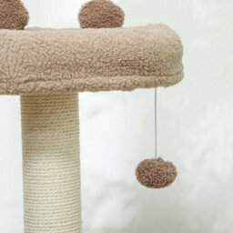 Pawhut Cat Tower With Sisal Scratch Post, Ball, Perch, Stairs, 88Cm, Brown - thumbnail 9