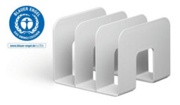Durable Eco Recycled Plastic Magazine Stand Desk File Holder Organiser - Grey