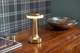 Auraglow Rechargeable Led Cordless Table Lamp - Waldorf - Satin Nickel - thumbnail 6