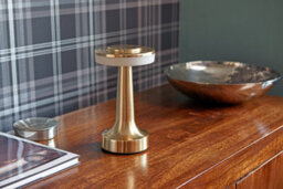 Auraglow Rechargeable Led Cordless Table Lamp - Waldorf - Satin Nickel - thumbnail 7