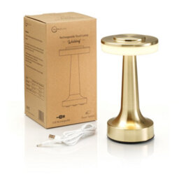 Auraglow Rechargeable Led Cordless Table Lamp - Waldorf - Satin Nickel - thumbnail 9