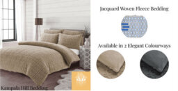 Kampala Hill Leaves Teddy Beige Duvet Cover Set Super King Bedding Set - thumbnail 7