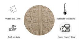 Kampala Hill Leaves Teddy Beige Duvet Cover Set Super King Bedding Set - thumbnail 6