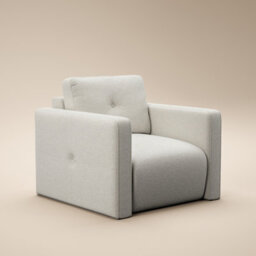 Solace+Co Wilfie Beige Chenille Armchair - thumbnail 4