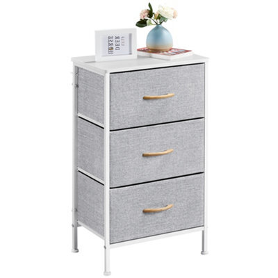 Yaheetech Fabric Chest Of Drawers With 3 Drawers Light Grey - image 1