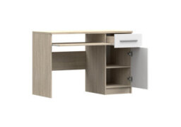 Arte Warm Oak Sonoma Computer Desk H760mm W1100mm D500mm - Natural Elegance For Cosy Home Offices - thumbnail 2