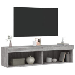 Berkfield Tv Cabinets With Led Lights 2 Pcs Grey Sonoma 60X30X30 Cm - thumbnail 6