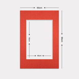 Ak Frames 90X60Cm Poppy Red Picture Mounts To Fit 60X40Cm Aperture Size - Mount Board Only (No Frame Included) - thumbnail 3