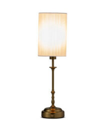Lighting Supermarket Florence Rechargeable Antique Brass Table Lamp With Ivory String Shade - thumbnail 2