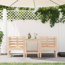Berkfield Garden Chairs 2 Pcs 61.5X53X71 Cm Solid Wood Pine - thumbnail 3