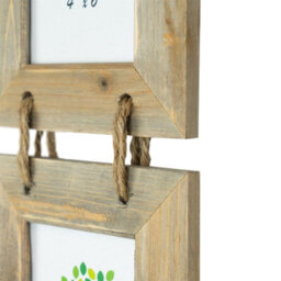 "Nicola Spring Rustic Wooden Hanging 3 Photo Frame - 4 X 6"" - Natural" - thumbnail 5