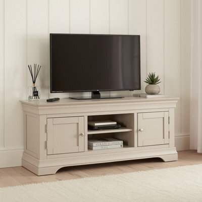 The Furniture Market Wilmslow Dove Grey Painted Widescreen Tv Unit Stand Up To 60 Tv Size - image 1