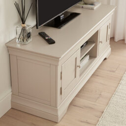 The Furniture Market Wilmslow Dove Grey Painted Widescreen Tv Unit Stand Up To 60 Tv Size - thumbnail 4