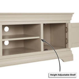 The Furniture Market Wilmslow Dove Grey Painted Widescreen Tv Unit Stand Up To 60 Tv Size - thumbnail 6