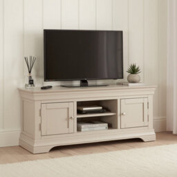 The Furniture Market Wilmslow Dove Grey Painted Widescreen Tv Unit Stand Up To 60 Tv Size - thumbnail 1
