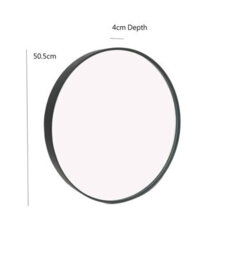 Aspect Furniture Studio Round Wood Accent Wall Mirror/vanity Mirror/bathroom Mirror,black - thumbnail 5