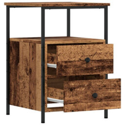 Berkfield Bedside Cabinet Old Wood 34X35.5X50 Cm Engineered Wood - thumbnail 7