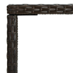 Walplus Garden Bar Table Brown 70X70X110 Cm Poly Rattan And Glass - thumbnail 4