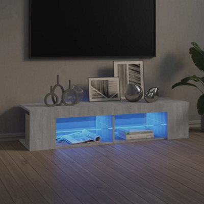 Vidaxl Tv Cabinet With Led Lights Grey Sonoma 135X39X30 Cm - image 1