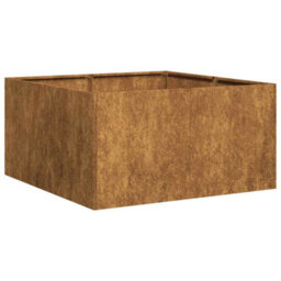Berkfield Planter Rusty 80X80X40 Cm Weathering Steel - thumbnail 2