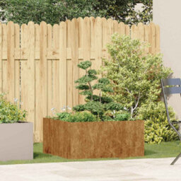 Berkfield Planter Rusty 80X80X40 Cm Weathering Steel - thumbnail 3