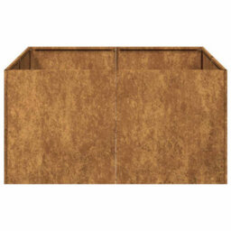 Berkfield Planter Rusty 80X80X40 Cm Weathering Steel - thumbnail 5