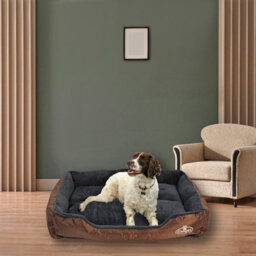 Actiaspet Faux Fur Pet Bed Brown/grey X-Large - thumbnail 3