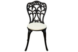 Sh&g Scotney 2 Seat Bistro Set - 3 Piece Round Table & Chairs - Antique Bronze Cast Aluminium With Cream Cushions - Outdoor - thumbnail 3