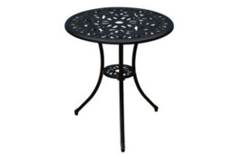 Sh&g Scotney 2 Seat Bistro Set - 3 Piece Round Table & Chairs - Antique Bronze Cast Aluminium With Cream Cushions - Outdoor - thumbnail 4