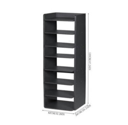 Living And Home Black 8-Tier Simple Household Shoe Rack With Layered Dividers For Doorways, 82Cm W X 26Cm D X 120Cm H - thumbnail 9