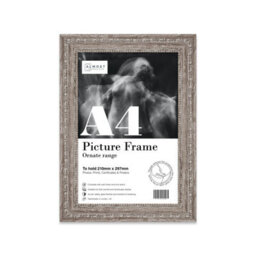 A4 Walnut Ornate Picture Frame (29.7 X 21Cm) Poster, Photo, Artwork, Gallery Wall Or Print - thumbnail 1