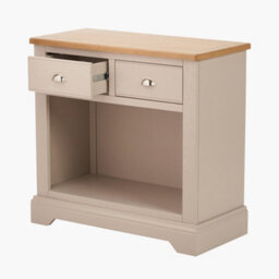 Pacific Lifestyle Cream 2 Drawer Pine And Oak Wood Console Table - thumbnail 4