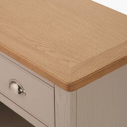 Pacific Lifestyle Cream 2 Drawer Pine And Oak Wood Console Table - thumbnail 8