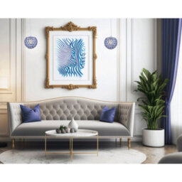 Happy Homewares Modern Round Globe Easy Fit Pendant Shade With Small Blue Acrylic Bead Jewels - thumbnail 6