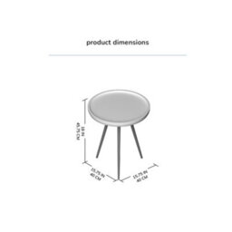 MH London Chervey Black Solid Wood Side Table Living Room Bedside Small Side Table Round Side Table With Black Metal Legs - thumbnail 7