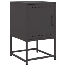 Berkfield Bedside Cabinets 2 Pcs Black 36X39X60.5 Cm Steel - thumbnail 6
