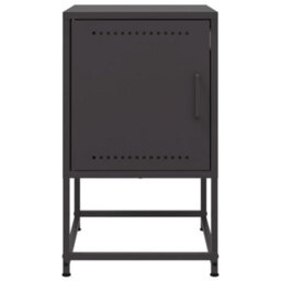 Berkfield Bedside Cabinets 2 Pcs Black 36X39X60.5 Cm Steel - thumbnail 5