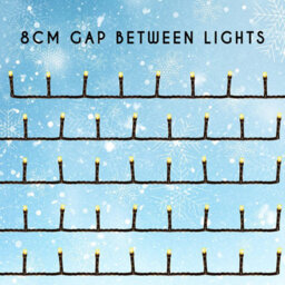 200 Outdoor Led Christmas Lights Battery Operated Coloured - thumbnail 5